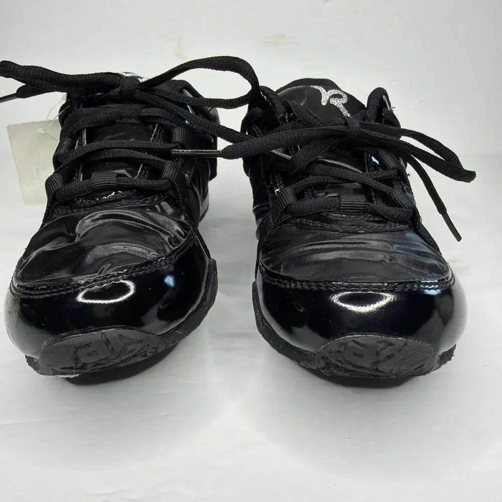 Rocawear Black Sneakers Women's Sz 6.5 Shiny Patent Soft Fabric Shoes New in Box